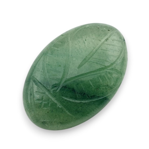 Awenturyn zielony kaboszon carving 28x19 mm nr 3 Awenturyn zielony kaboszon carving 28x19 mm nr 3