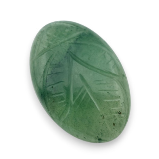 Awenturyn zielony kaboszon carving 28x19 mm nr 3