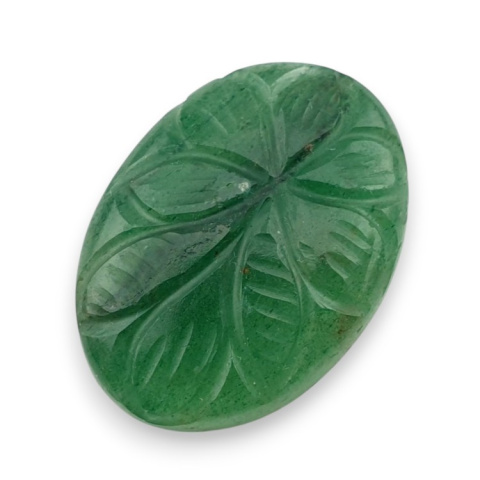 Awenturyn zielony kaboszon carving 28x20 mm nr 2 Awenturyn zielony kaboszon carving 28x20 mm nr 2