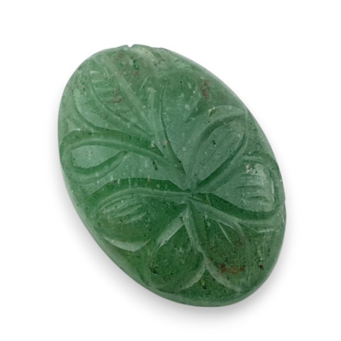 Awenturyn zielony kaboszon carving 28x20 mm nr 33 Awenturyn zielony kaboszon carving 28x20 mm nr 33