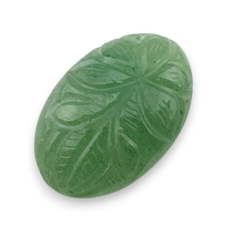 Awenturyn zielony kaboszon carving 29x19 mm nr 32