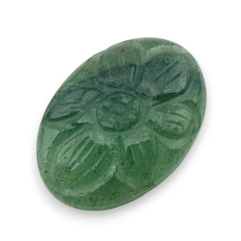 Awenturyn zielony kaboszon carving 29x20 mm nr 16 Awenturyn zielony kaboszon carving 29x20 mm nr 16