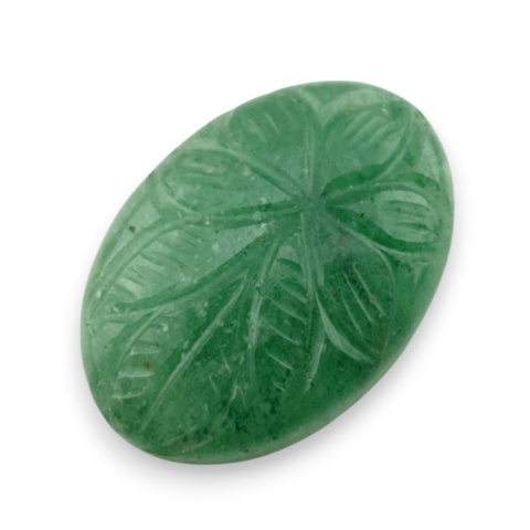 Awenturyn zielony kaboszon carving 29x20 mm nr 27 Awenturyn zielony kaboszon carving 29x20 mm nr 27