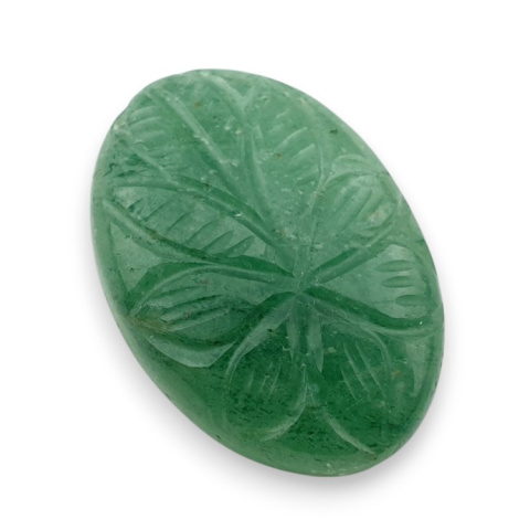 Awenturyn zielony kaboszon carving 29x20 mm nr 27 Awenturyn zielony kaboszon carving 29x20 mm nr 27