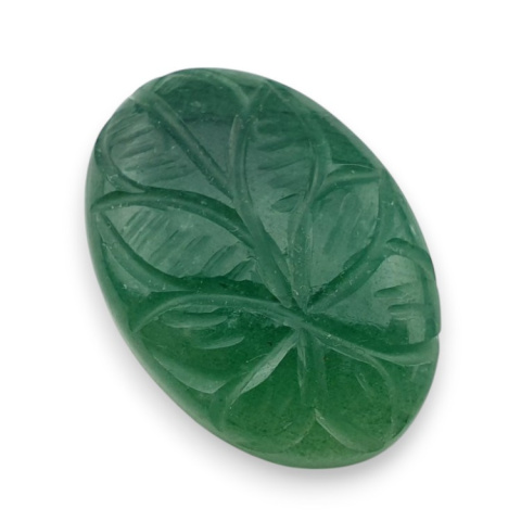 Awenturyn zielony kaboszon carving 29x20 mm nr 6 Awenturyn zielony kaboszon carving 29x20 mm nr 6