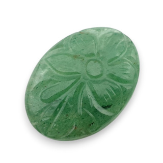 Awenturyn zielony kaboszon carving 30x21 mm nr 11