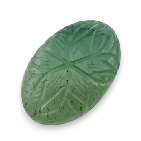 Awenturyn zielony kaboszon carving 31x20 mm nr 22 Awenturyn zielony kaboszon carving 31x20 mm nr 22