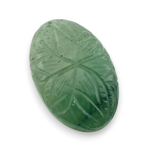 Awenturyn zielony kaboszon carving 31x20 mm nr 22 Awenturyn zielony kaboszon carving 31x20 mm nr 22