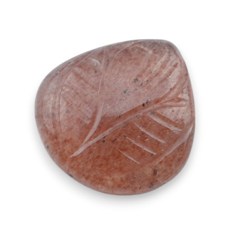 Kwarc truskawkowy kaboszon carving 19x18 mm nr 13