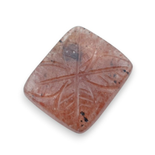 Kwarc truskawkowy kaboszon carving 20x17 mm nr 72