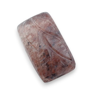 Kwarc truskawkowy kaboszon carving 21x13 mm nr 11