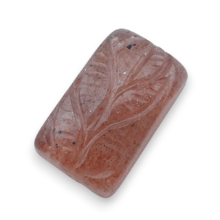 Kwarc truskawkowy kaboszon carving 21x13 mm nr 67