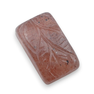 Kwarc truskawkowy kaboszon carving 21x13 mm nr 67