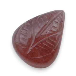 Kwarc truskawkowy kaboszon carving 21x16 mm nr 74