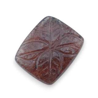 Kwarc truskawkowy kaboszon carving 21x17 mm nr 79