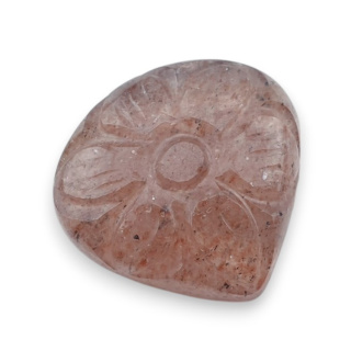 Kwarc truskawkowy kaboszon carving 21x20 mm nr 46