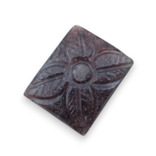 Kwarc truskawkowy kaboszon carving 22x18 mm nr 77