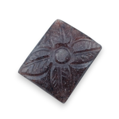 Kwarc truskawkowy kaboszon carving 22x18 mm nr 77 Kwarc truskawkowy kaboszon carving 22x18 mm nr 77
