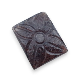 Kwarc truskawkowy kaboszon carving 22x18 mm nr 77