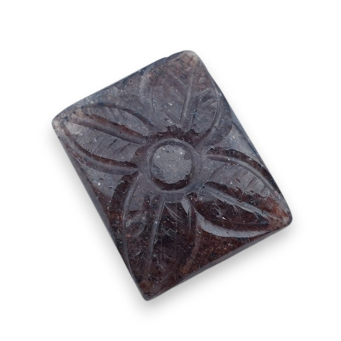 Kwarc truskawkowy kaboszon carving 22x18 mm nr 77 Kwarc truskawkowy kaboszon carving 22x18 mm nr 77