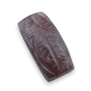 Kwarc truskawkowy kaboszon carving 24x12 mm nr 35