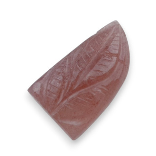 Kwarc truskawkowy kaboszon carving 24x14 mm nr 34