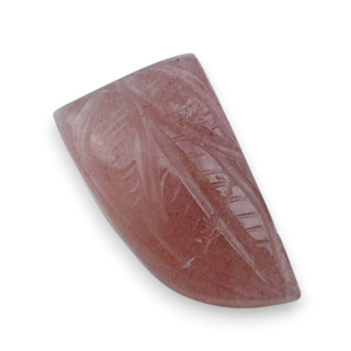 Kwarc truskawkowy kaboszon carving 24x14 mm nr 34