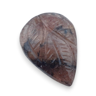 Kwarc truskawkowy kaboszon carving 24x18 mm nr 18
