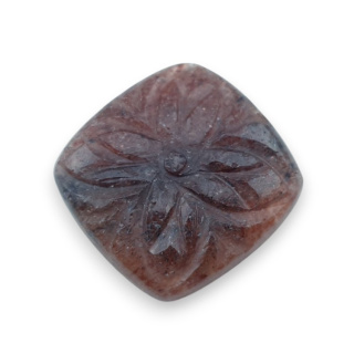 Kwarc truskawkowy kaboszon carving 24x23 mm nr 1