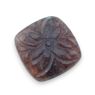 Kwarc truskawkowy kaboszon carving 24x23 mm nr 1