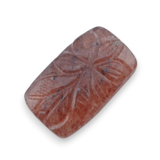 Kwarc truskawkowy kaboszon carving 25x15 mm nr 56