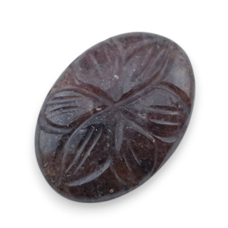 Kwarc truskawkowy kaboszon carving 25x18 mm nr 76
