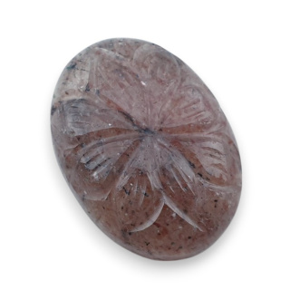 Kwarc truskawkowy kaboszon carving 25x19 mm nr 69