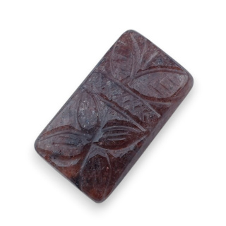 Kwarc truskawkowy kaboszon carving 26x15 mm nr 66