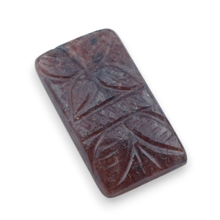 Kwarc truskawkowy kaboszon carving 26x15 mm nr 66