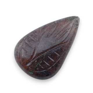 Kwarc truskawkowy kaboszon carving 26x16 mm nr 20