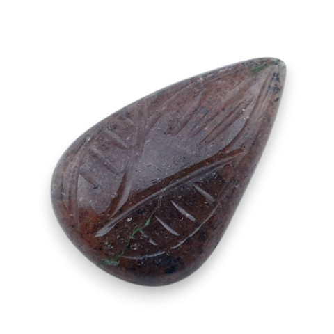 Kwarc truskawkowy kaboszon carving 26x16 mm nr 20 Kwarc truskawkowy kaboszon carving 26x16 mm nr 20