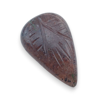 Kwarc truskawkowy kaboszon carving 26x16 mm nr 20