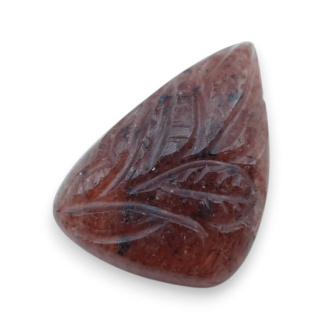 Kwarc truskawkowy kaboszon carving 26x19 mm nr 75