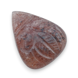 Kwarc truskawkowy kaboszon carving 26x20 mm nr 26