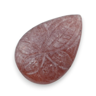 Kwarc truskawkowy kaboszon carving 27x18 mm nr 29