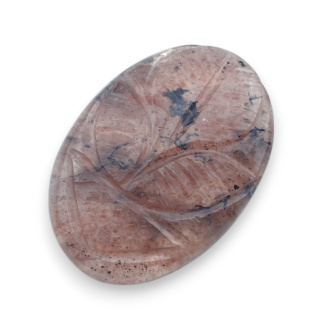 Kwarc truskawkowy kaboszon carving 27x19 mm nr 7