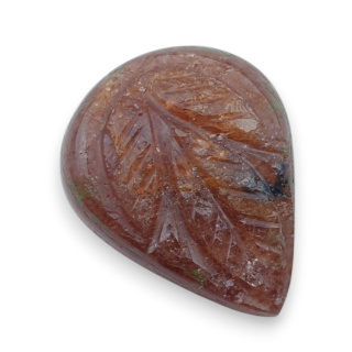 Kwarc truskawkowy kaboszon carving 27x22 mm nr 55