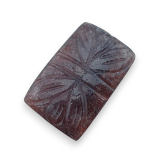 Kwarc truskawkowy kaboszon carving 28x18 mm nr 23