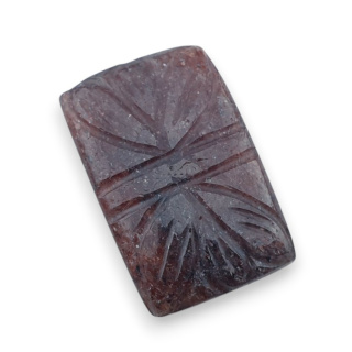Kwarc truskawkowy kaboszon carving 28x18 mm nr 23