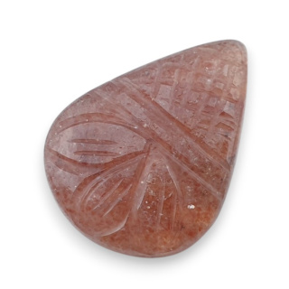 Kwarc truskawkowy kaboszon carving 28x20 mm nr 71