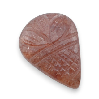 Kwarc truskawkowy kaboszon carving 28x20 mm nr 71