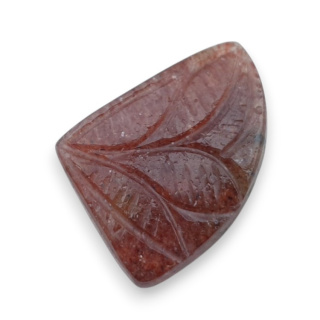 Kwarc truskawkowy kaboszon carving 29x19 mm nr 27