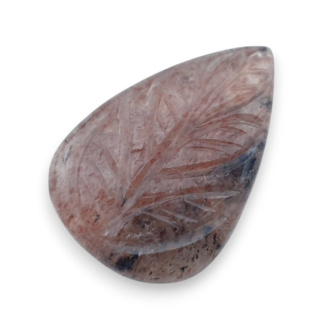 Kwarc truskawkowy kaboszon carving 29x19 mm nr 50