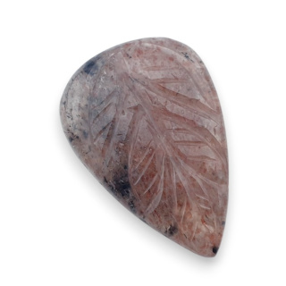 Kwarc truskawkowy kaboszon carving 29x19 mm nr 50